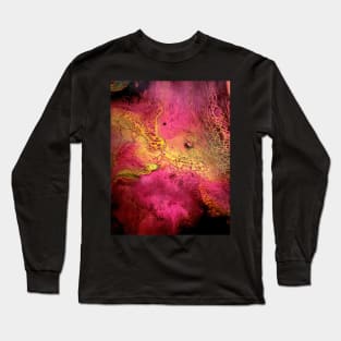 Trippy Acrylic Pour Painting Long Sleeve T-Shirt